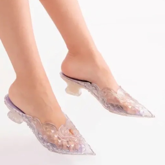 Melissa Court Shoe Y Project Clear Heels Size 7 - Picture 3 of 16